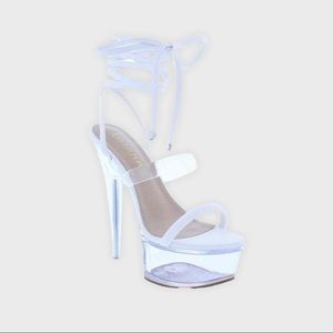 Liliana Mafia-1 Clear Platform Stiletto Heel Sandal Fashion Shoes for Women
